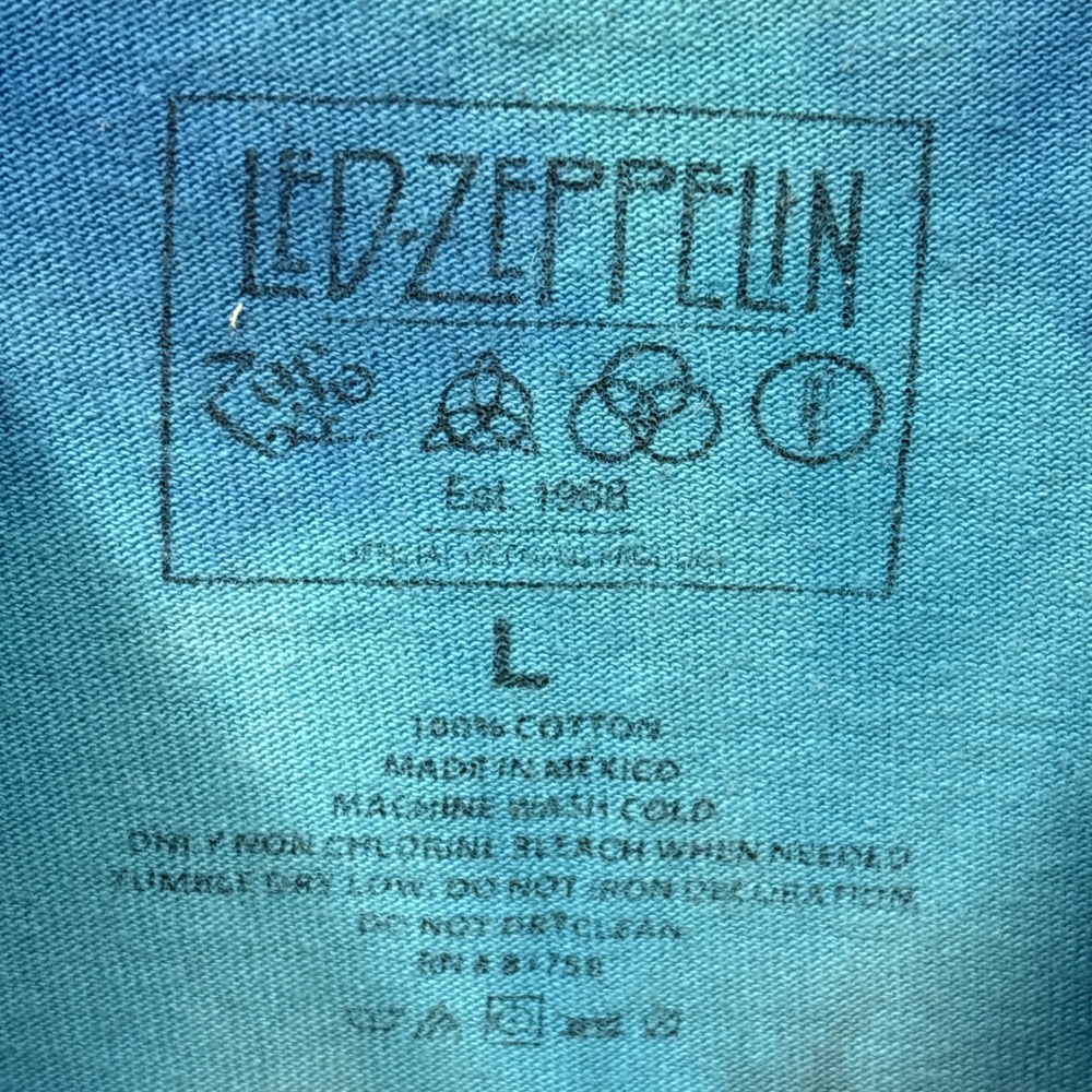 Led Zeppelin Icarus Tie-Dye T-shirt Size L Swan Song Concert Band Tee - Picture 3 of 8